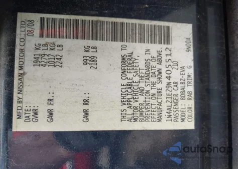 2009 Nissan Altima 2.5 S z USA, uszkodzony, nr VIN 1N4AL21E29N405512